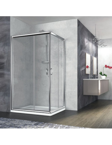 Box Doccia 70 X 90.Rectangular Shower Enclosure Zaffiro 90x120 Satin Glass 6 Mm