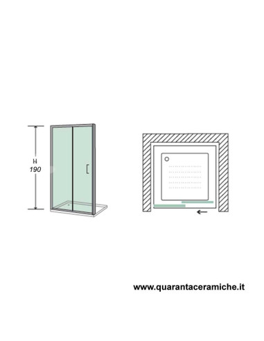 Nicchia 130 cm  Quaranta Ceramiche