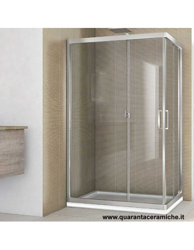 Cabina Doccia Rettangolare Dimensioni.Box Doccia 90x120 Cristallo 6 Mm Quaranta Ceramiche Srl