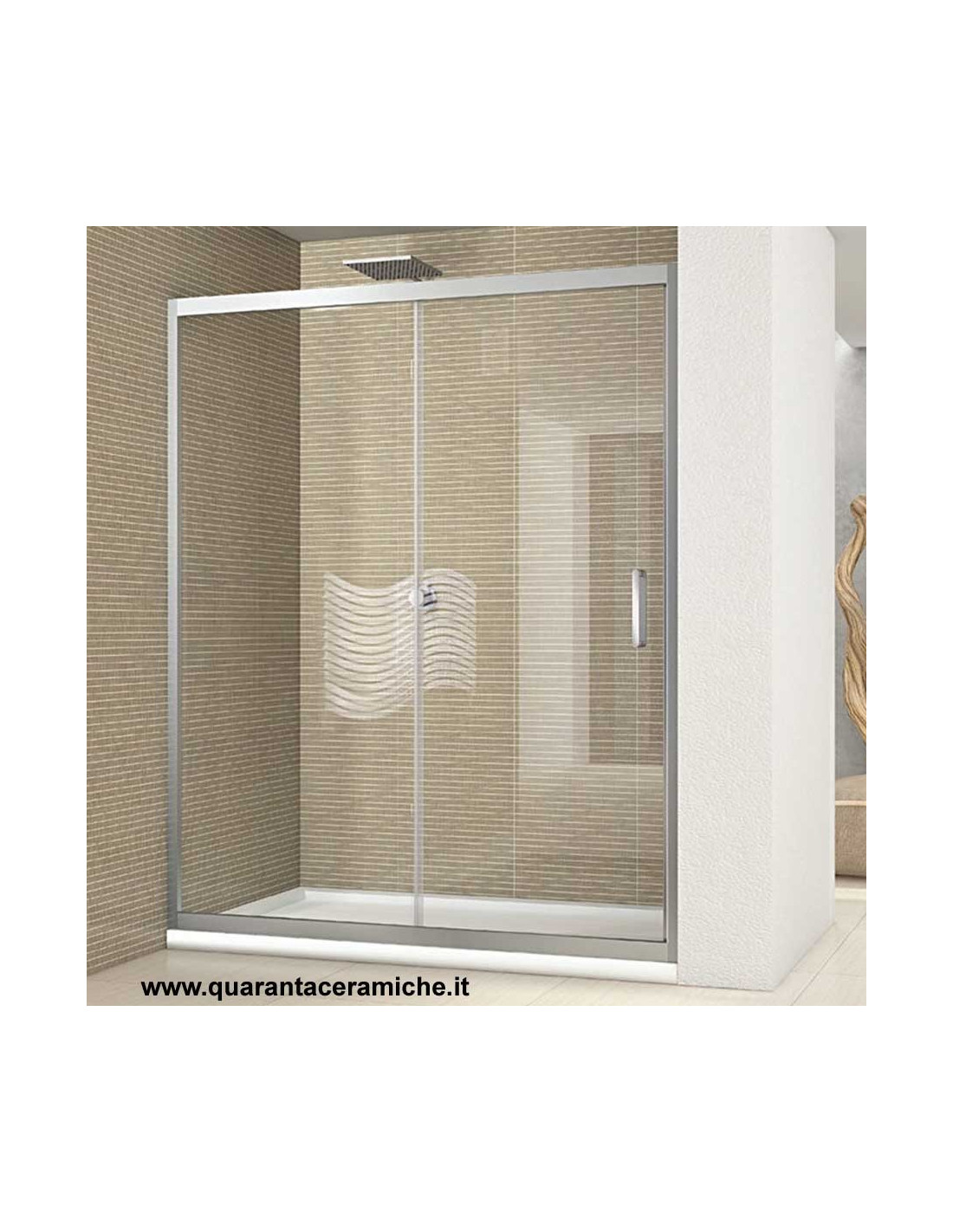 Box Doccia Nicchia 120.Box Doccia Nicchia 120 Cm Cristallo 6 Mm Quaranta Ceramiche Srl