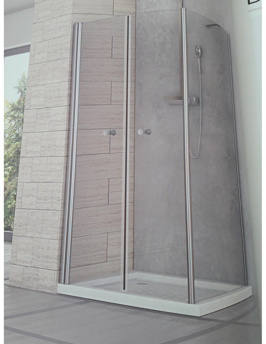 Piatto Doccia 90 X 80 Ceramica.Box Doccia Saloon 90x80 Cristallo Temperato Quaranta Ceramiche Srl