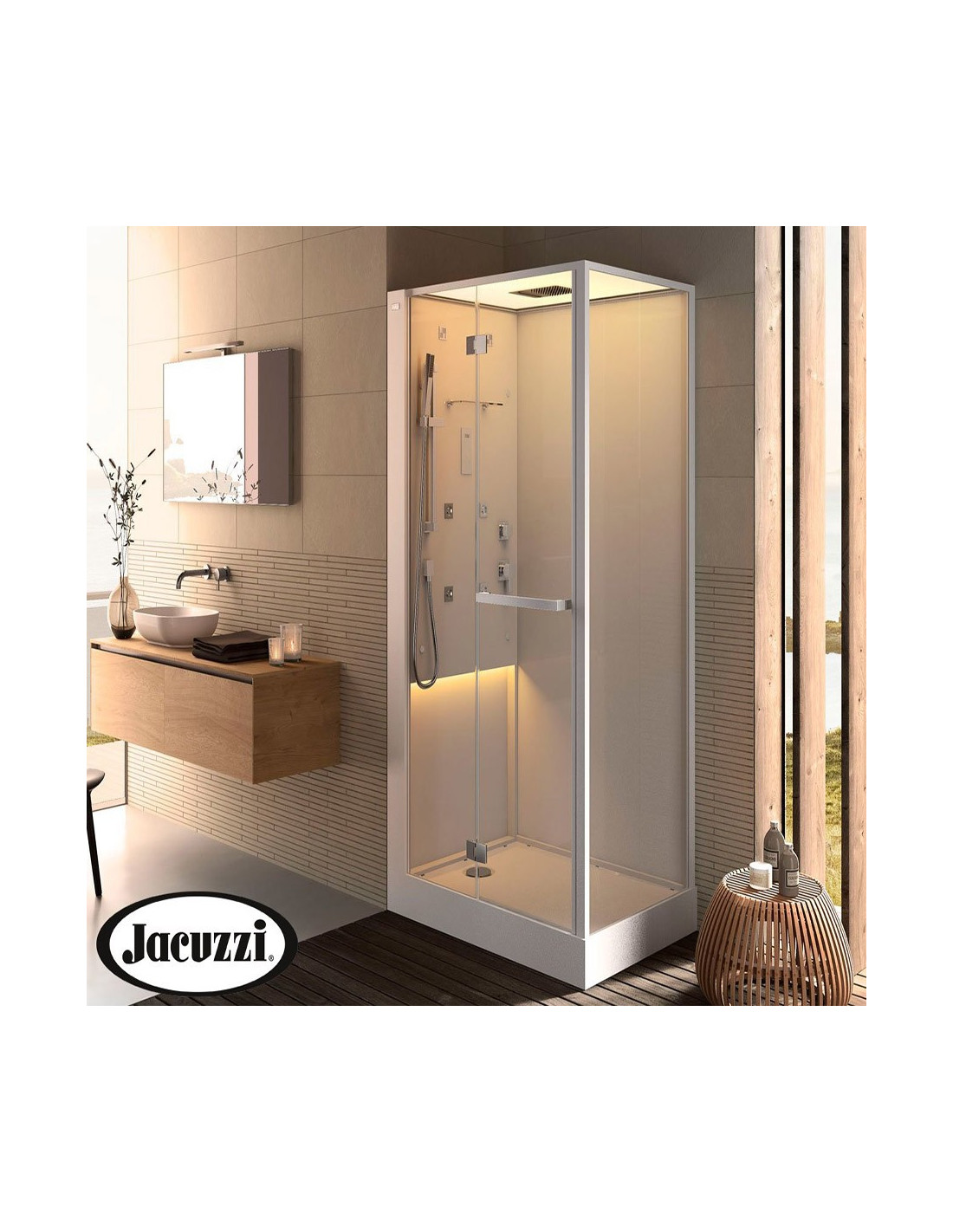 Jacuzzi multifunctional shower enclosure Bali Idro Led 120x80