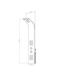 Scheda Tecnica Colonna Doccia.Colonna Doccia Charme In Finitura Acciaio Inox Satinato