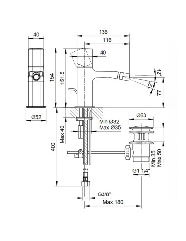 Fantini Rubinetteria M004WF + M008WF + M185B