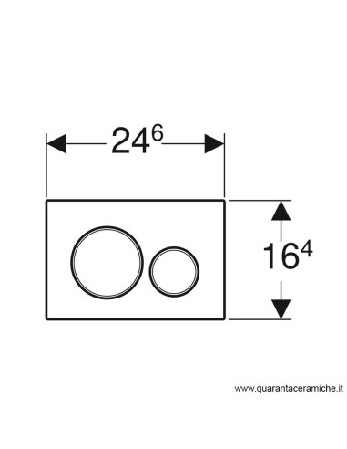 115.883.JT.1 Placca di comando Geberit Sigma 30 bianco opaco/cromato