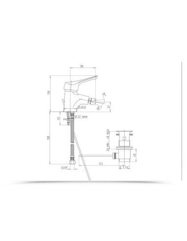 Paini - Pilot - Miscelatore bidet - PICR306 - Quaranta Ceramiche