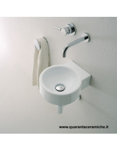 Lavabo Sospeso/Appoggio Ad Angolo Mini Segovia 46X32,5 H12,5 in