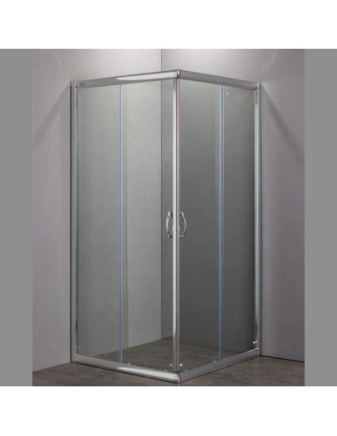 Cabina Doccia In Cristallo.Square Shower Enclosure Zaffiro 80x80 Clear Glass 6 Mm